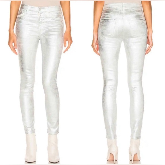 MOTHER Denim - MOTHER High Waisted Looker Ankle Silver Linings size 27